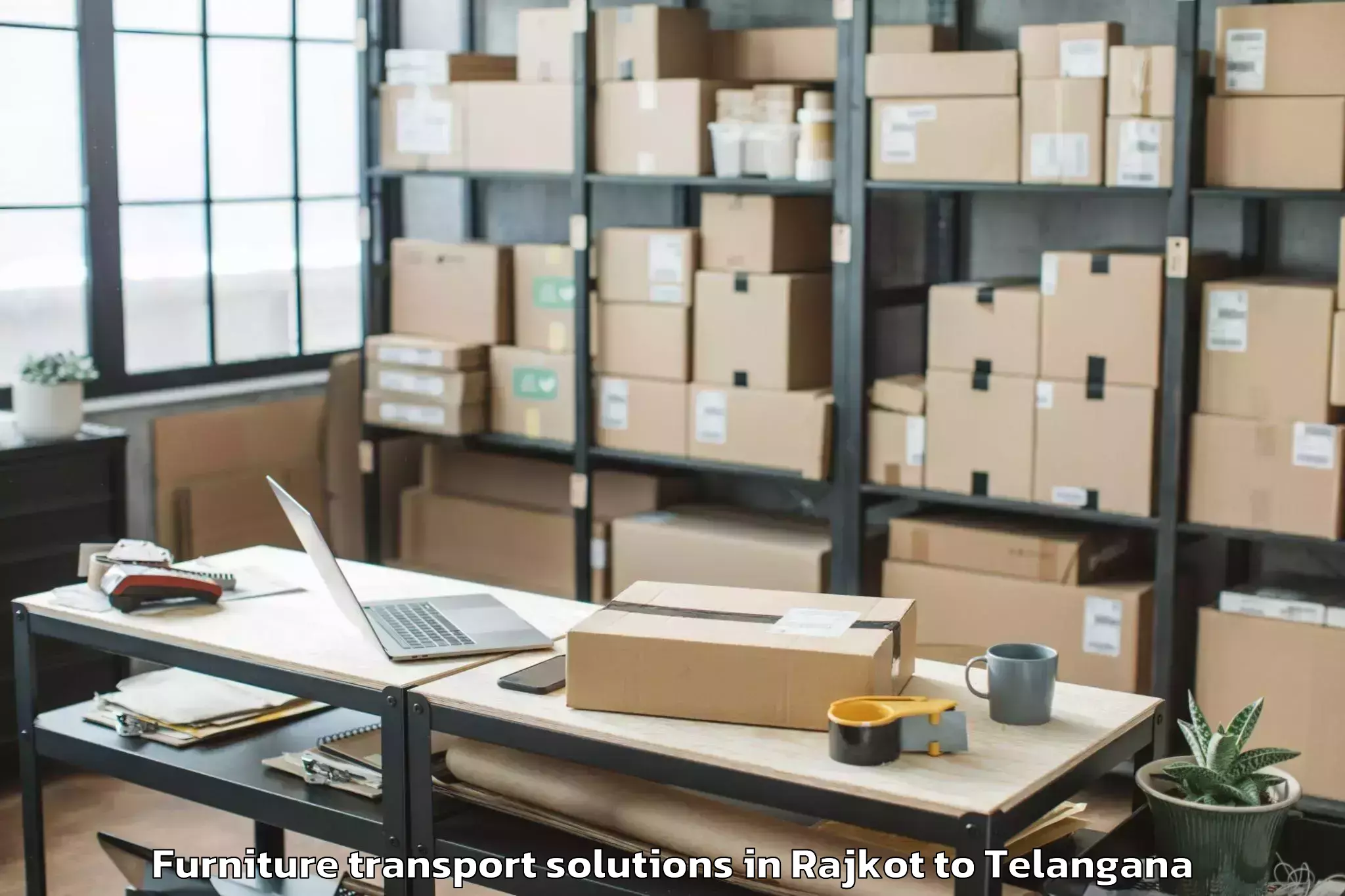 Trusted Rajkot to Mothkur Furniture Transport Solutions